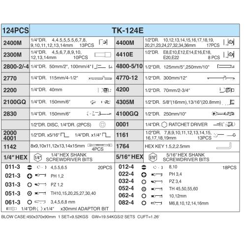 HANS.   124  1/4", 1/2" (TK-124)