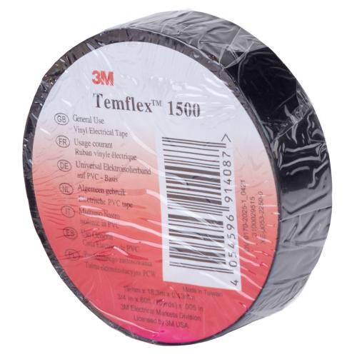 Изолента 3М Temflex 150 18mm*20м*0.13mm (чёрная) - Vitol Изолента 3М Temflex 150 18mm*20м*0.13mm (чёрная)