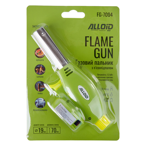 Alloid. Газовая горелка FG-7004, сопло 19мм - Vitol Alloid. Газовая горелка FG-7004, сопло 19мм