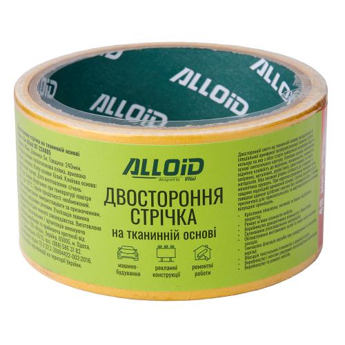 Alloid. Скотч двосторонній на тканинній основі 48мм х 5м - Vitol Alloid. Скотч двосторонній на тканинній основі 48мм х 5м