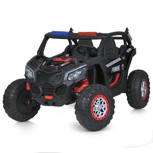 Джип M 5743EBLR-2(24V) (1шт) 2,4G, 4мотори45W, 1акум24V7AH, муз,світло,MP3, USB,EVA, шкіра, чорна поліція - Vitol Джип M 5743EBLR-2(24V) (1шт) 2,4G, 4мотори45W, 1акум24V7AH, муз,світло,MP3, USB,EVA, шкіра, чорна поліція