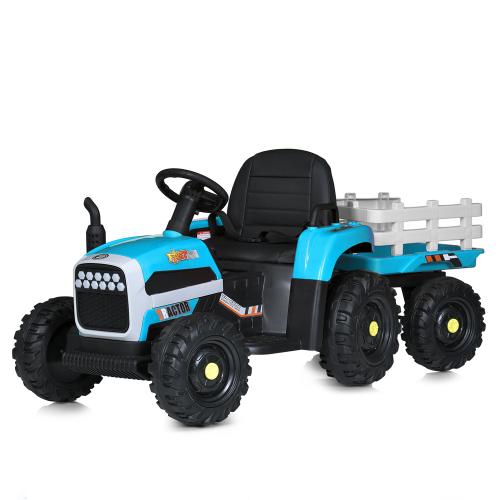 Трактор M 5733EBLR-4 (1шт) 2,4G(р/к), з причепом, 1акум12V7AH, 2мот30W, муз,світло,bluetooth,MP3,USB,колесаEVA, шкіра, синій - Vitol Трактор M 5733EBLR-4 (1шт) 2,4G(р/к), з причепом, 1акум12V7AH, 2мот30W, муз,світло,bluetooth,MP3,USB,колесаEVA, шкіра, синій