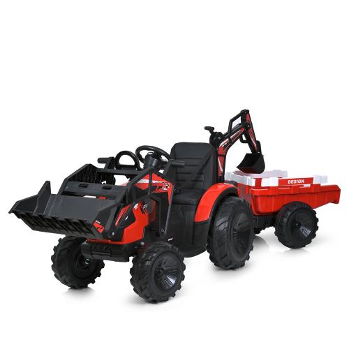Трактор M 4847EBLR-3(24V) (1шт) р/к2,4G, з причепом, 2мотори35W, 2акум12V7AH, колесаEVA, шкір.сидіння, TF, червоний - Vitol Трактор M 4847EBLR-3(24V) (1шт) р/к2,4G, з причепом, 2мотори35W, 2акум12V7AH, колесаEVA, шкір.сидіння, TF, червоний