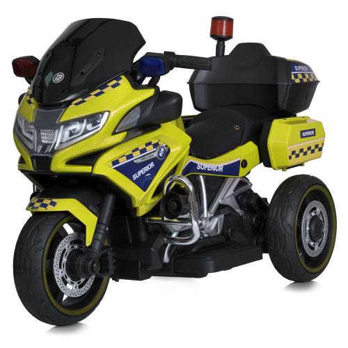 Мотоцикл M 6012EL-6 (1шт) 1*12V12AH, 2*35W, MP3, USB, TF, EVA, музика, світло, жовтий - Vitol Мотоцикл M 6012EL-6 (1шт) 1*12V12AH, 2*35W, MP3, USB, TF, EVA, музика, світло, жовтий