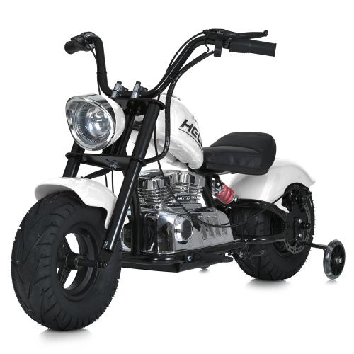 Мотоцикл M 6016AL-1(36V) (1шт) 2*18V9AH, 1*350W, USB, BLUETOOTH, TF, шкіра, білий - Vitol Мотоцикл M 6016AL-1(36V) (1шт) 2*18V9AH, 1*350W, USB, BLUETOOTH, TF, шкіра, білий