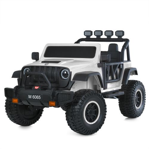 Джип M 6065EBLR-1 (1шт) 2.4G р/к, 1акум24V7AH, 2мотора200W, BLUETOOTH, EVA, музика, шкіра, світло, білий - Vitol Джип M 6065EBLR-1 (1шт) 2.4G р/к, 1акум24V7AH, 2мотора200W, BLUETOOTH, EVA, музика, шкіра, світло, білий