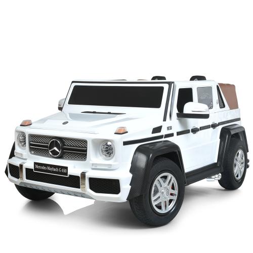 Джип M 6150AL-1(24V) (1шт) 1*24V200W, 1*24V10AH, гумов.колеса, BLUETOOTH, USB, шкіра, світло, білий - Vitol Джип M 6150AL-1(24V) (1шт) 1*24V200W, 1*24V10AH, гумов.колеса, BLUETOOTH, USB, шкіра, світло, білий
