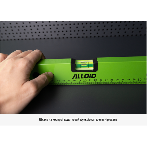 Alloid. Рівень будівельний 40см, 3 капсули - Vitol Alloid. Рівень будівельний 40см, 3 капсули