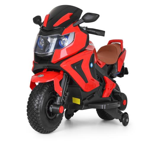 Мотоцикл M 3681AL-3 (1шт) 2 мот.18W, 12V7A, ручка газу, гум. колеса, USB, муз., шкір. сид., червоний. - Vitol Мотоцикл M 3681AL-3 (1шт) 2 мот.18W, 12V7A, ручка газу, гум. колеса, USB, муз., шкір. сид., червоний.