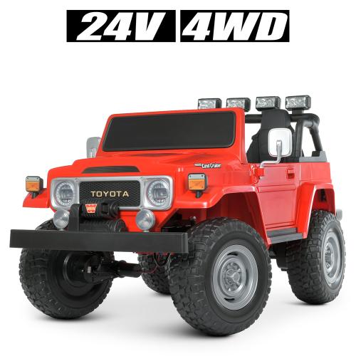Джип M 4968EBLR-3(24V) (1шт) 2,4G, 4*80W, 1*24V7AH, EVA, USB, муз,шкіра, світло,червоний - Vitol Джип M 4968EBLR-3(24V) (1шт) 2,4G, 4*80W, 1*24V7AH, EVA, USB, муз,шкіра, світло,червоний