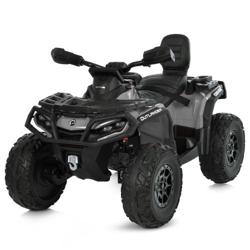 Квадроцикл M 6080EL-11(24V) (1шт) 4мотори200W, 1акум24V7AH, EVA, USB, TF, сірий - Vitol Квадроцикл M 6080EL-11(24V) (1шт) 4мотори200W, 1акум24V7AH, EVA, USB, TF, сірий