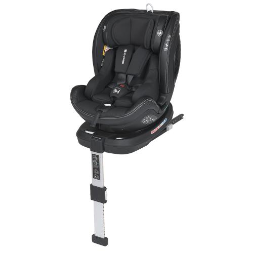 Автокрісло дитяче ME 1109 i-BASE Jet Black (1шт) i-SIZE R129, фаза 1,2 (зріст дитини 40-150см), опорна нога, 360, чорний - Vitol Автокрісло дитяче ME 1109 i-BASE Jet Black (1шт) i-SIZE R129, фаза 1,2 (зріст дитини 40-150см), опорна нога, 360, чорний