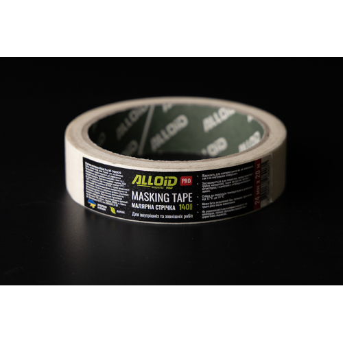 Alloid Pro. Лента малярная 24мм х 20м, 140мкм - Vitol Alloid Pro. Лента малярная 24мм х 20м, 140мкм