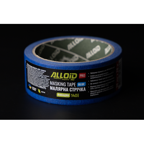 Alloid Pro. Лента малярная фасадная синяя 38мм х 20м, 140мкм - Vitol Alloid Pro. Лента малярная фасадная синяя 38мм х 20м, 140мкм