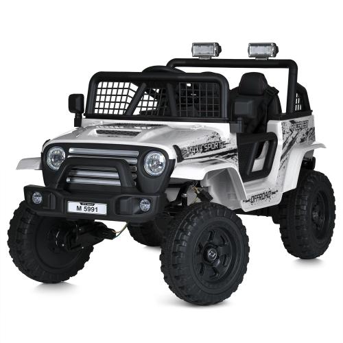 Джип M 5991EBLR-1(24V) (1шт) 2,4G, 1аккум24V5AH, 4мотора50W, BLUETOOTH, USB, TF, EVA, музика, світло, шкіра, білий - Vitol Джип M 5991EBLR-1(24V) (1шт) 2,4G, 1аккум24V5AH, 4мотора50W, BLUETOOTH, USB, TF, EVA, музика, світло, шкіра, білий