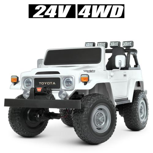 Джип M 4968EBLR-1(24V) (1шт) 2,4G, 4*80W, 1*24V7AH, EVA, USB, муз,шкіра, світло,білий - Vitol Джип M 4968EBLR-1(24V) (1шт) 2,4G, 4*80W, 1*24V7AH, EVA, USB, муз,шкіра, світло,білий
