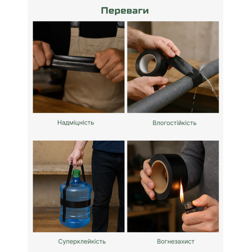 Alloid Pro. Скотч армований посилений 200мкм (чорний) 48мм*25м - Vitol Alloid Pro. Скотч армований посилений 200мкм (чорний) 48мм*25м