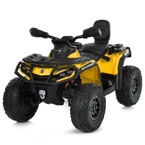 Квадроцикл M 6080EL-6(24V) (1шт) 4мотори200W, 1акум24V7AH, EVA, USB, TF, жовтий - Vitol Квадроцикл M 6080EL-6(24V) (1шт) 4мотори200W, 1акум24V7AH, EVA, USB, TF, жовтий