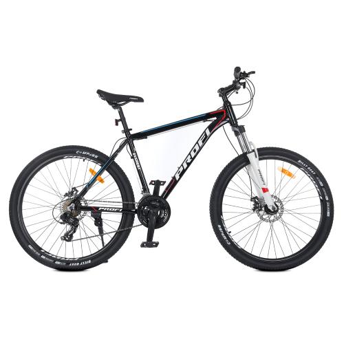 Велосипед 27,5 д. G275EVEREST A275.1 (1шт)алюм.рама 19",SHIMANO 21SP,алюм.DB,CS TZ500,чорно-білий - Vitol Велосипед 27,5 д. G275EVEREST A275.1 (1шт)алюм.рама 19",SHIMANO 21SP,алюм.DB,CS TZ500,чорно-білий