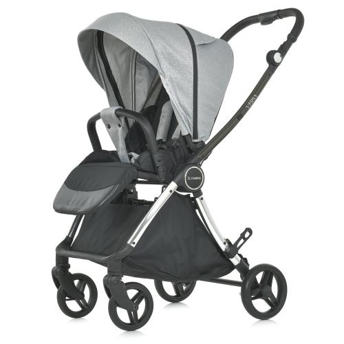 Коляска дитяча ME 1078 VERSA Melange Gray (1шт) прогул.,книжка,колес 4шт, чохол,хром.рама,сірий - Vitol Коляска дитяча ME 1078 VERSA Melange Gray (1шт) прогул.,книжка,колес 4шт, чохол,хром.рама,сірий