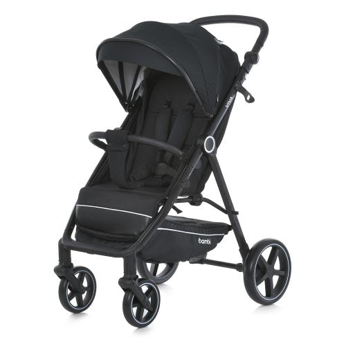 Коляска дитяча M 5723 VIVA Black (1шт) прогулянкова,регул.ручка, алюміній, чорний - Vitol Коляска дитяча M 5723 VIVA Black (1шт) прогулянкова,регул.ручка, алюміній, чорний