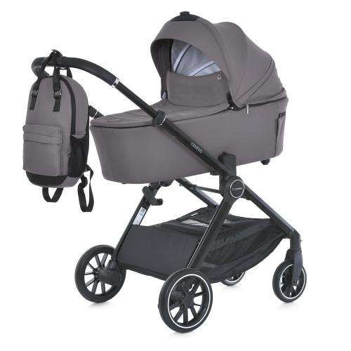 Коляска дитяча 2в1 ME 1126 GENESIS Taupe Gray (1шт) люлька+прогул.блок,дощовик, моск.сітка,сумка,алюмин,світло-сірий - Vitol Коляска дитяча 2в1 ME 1126 GENESIS Taupe Gray (1шт) люлька+прогул.блок,дощовик, моск.сітка,сумка,алюмин,світло-сірий