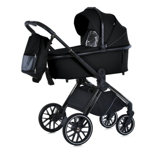 Коляска універсальна 2в1 ME 1124-2 PRESTIGE Black (1шт) люлька+прогул.блок,хром.рама, 2 дощовика, моск.сітка,рюкзак,алюмин, чорний - Vitol Коляска універсальна 2в1 ME 1124-2 PRESTIGE Black (1шт) люлька+прогул.блок,хром.рама, 2 дощовика, моск.сітка,рюкзак,алюмин, чорний