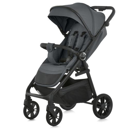 Коляска дитяча ME 1181 DAHLIA Volcanic Gray (1шт) прогулянкова, до 22 кг, PU колеса 17,5 / 25,4 см, регул.ручка, чохол, сірий - Vitol Коляска дитяча ME 1181 DAHLIA Volcanic Gray (1шт) прогулянкова, до 22 кг, PU колеса 17,5 / 25,4 см, регул.ручка, чохол, сірий