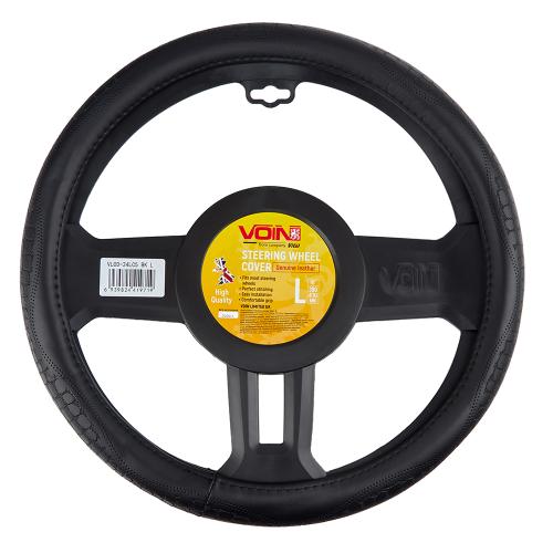 Чехол руля VLOD-24LC5 BK L черн/БО/один шов/кожа - Vitol Чехол руля VLOD-24LC5 BK L черн/БО/один шов/кожа