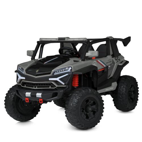 Джип M 6024EBLR-11(24V) (1шт) 2,4G р/к, 1*24V8AH, 4*45W, MP3, USB, TF, BLUETOOTH, EVA, APP, шкіра, музика, світло, сірий - Vitol Джип M 6024EBLR-11(24V) (1шт) 2,4G р/к, 1*24V8AH, 4*45W, MP3, USB, TF, BLUETOOTH, EVA, APP, шкіра, музика, світло, сірий