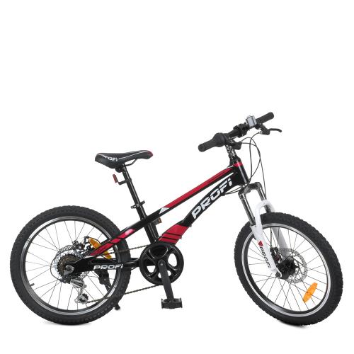 Велосипед дитячий PROF1 20д. LMG20210-3 (1шт) магн.рама, диск.гальма, Shimano 6SP, подвійний алюм.обід,СТС - Vitol Велосипед дитячий PROF1 20д. LMG20210-3 (1шт) магн.рама, диск.гальма, Shimano 6SP, подвійний алюм.обід,СТС