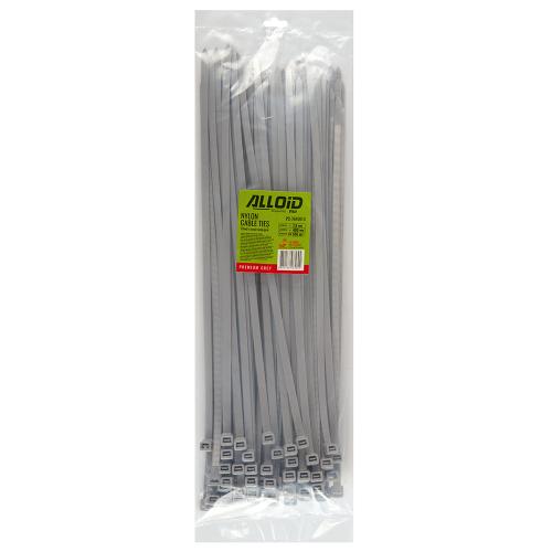 Хомут пластиковый Alloid 7.6 х 400 100шт/уп серый - Vitol Хомут пластиковый Alloid 7.6 х 400 100шт/уп серый