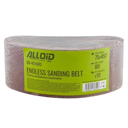 Alloid. Лента шлифовальная бесконечная 75х457мм, зерно 80, 10шт - Vitol Alloid. Лента шлифовальная бесконечная 75х457мм, зерно 80, 10шт