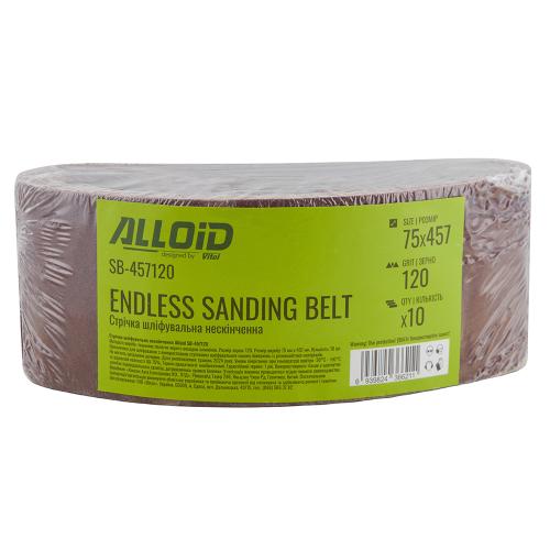 Alloid. Лента шлифовальная бесконечная 75х457мм, зерно 120, 10шт - Vitol Alloid. Лента шлифовальная бесконечная 75х457мм, зерно 120, 10шт