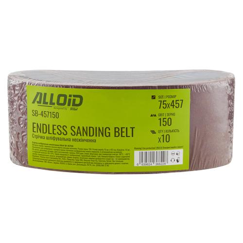 Alloid. Лента шлифовальная бесконечная 75х457мм, зерно 150, 10шт - Vitol Alloid. Лента шлифовальная бесконечная 75х457мм, зерно 150, 10шт