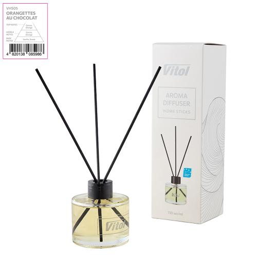 Аромадиффузор VITOL Home Sticks Orangettes au Chocolat 130 мл - Vitol Аромадиффузор VITOL Home Sticks Orangettes au Chocolat 130 мл