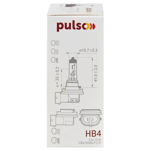  PULSO/ HB4/9006/P22D 12v55w clear/c/box