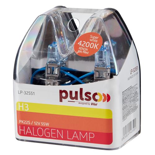  PULSO/ H3/PK22S 12v55w super white/plastic box