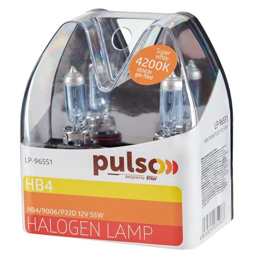 Лампы PULSO/галогенные HB4/9006/P22D 12v55w super white/plastic box - Vitol Лампы PULSO/галогенные HB4/9006/P22D 12v55w super white/plastic box