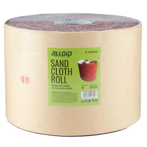 Alloid. Наждачная бумага на тканевой основе, 200мм х 50м, зерно 40 - Vitol Alloid. Наждачная бумага на тканевой основе, 200мм х 50м, зерно 40