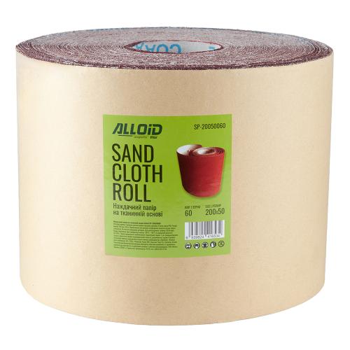 Alloid. Наждачная бумага на тканевой основе, 200мм х 50м, зерно 60 - Vitol Alloid. Наждачная бумага на тканевой основе, 200мм х 50м, зерно 60