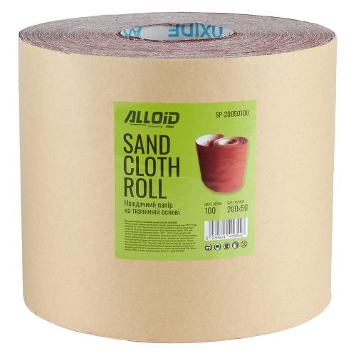 Alloid. Наждачная бумага на тканевой основе, 200мм х 50м, зерно 100 - Vitol Alloid. Наждачная бумага на тканевой основе, 200мм х 50м, зерно 100