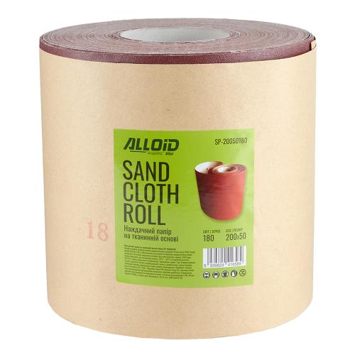 Alloid. Наждачная бумага на тканевой основе, 200мм х 50м, зерно 180 - Vitol Alloid. Наждачная бумага на тканевой основе, 200мм х 50м, зерно 180