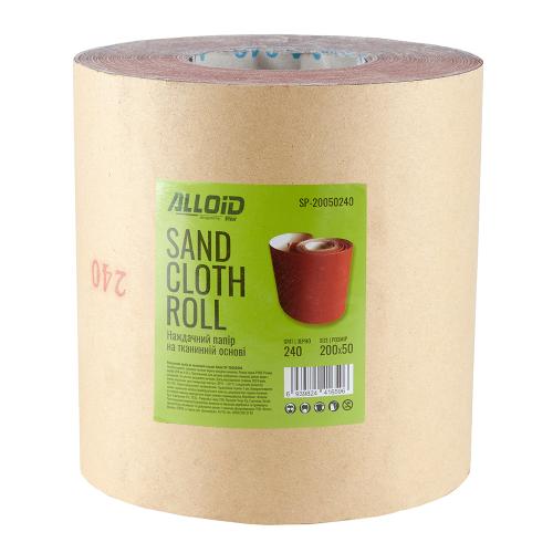 Alloid. Наждачная бумага на тканевой основе, 200мм х 50м, зерно 240 - Vitol Alloid. Наждачная бумага на тканевой основе, 200мм х 50м, зерно 240