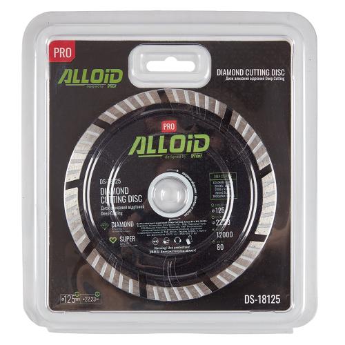 Alloid Pro. Диск алмазный отрезной Deep Cutting 125мм - Vitol Alloid Pro. Диск алмазный отрезной Deep Cutting 125мм