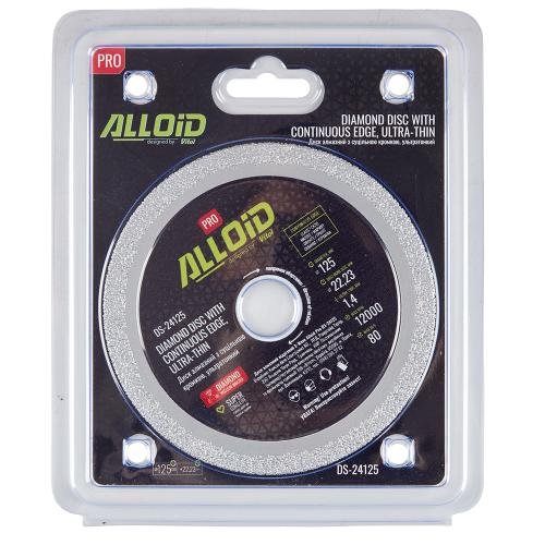 Alloid Pro. Диск алмазный со сплошной кромкой, ультратонкий 125мм - Vitol Alloid Pro. Диск алмазный со сплошной кромкой, ультратонкий 125мм