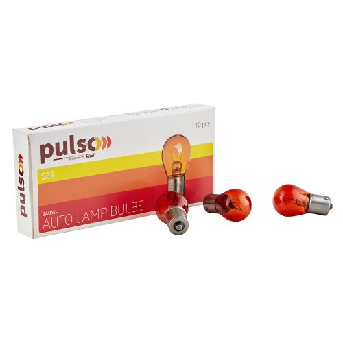Лампа PULSO/габаритная S25/BAU15s/PY21W 12V/21W amber/поворот/1 конт. - Vitol Лампа PULSO/габаритная S25/BAU15s/PY21W 12V/21W amber/поворот/1 конт.