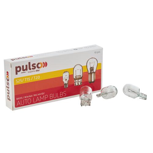 Лампа PULSO/габаритна T20/W3x16d/W21W 12В/21Вт clear/1 конт - Vitol Лампа PULSO/габаритна T20/W3x16d/W21W 12В/21Вт clear/1 конт