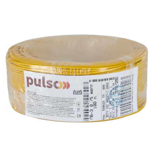 Гнучкий провід PULSO ПВ-3 0,75 мм2, жовтий, бухта 100 м - Vitol Гнучкий провід PULSO ПВ-3 0,75 мм2, жовтий, бухта 100 м