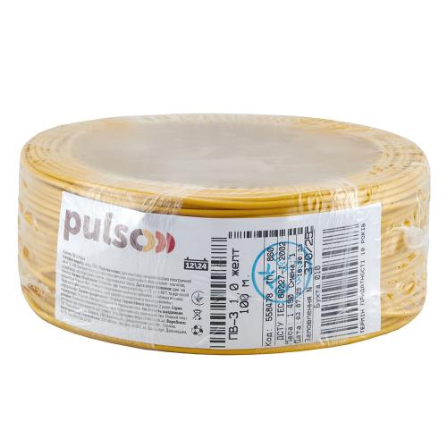 Гнучкий провід PULSO ПВ-3 1 мм2, жовтий, бухта 100 м - Vitol Гнучкий провід PULSO ПВ-3 1 мм2, жовтий, бухта 100 м